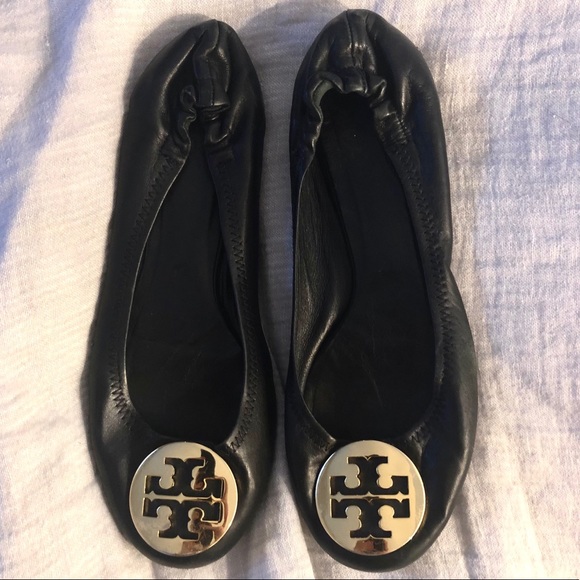 Tory Burch black and gold flats - Picture 3 of 3